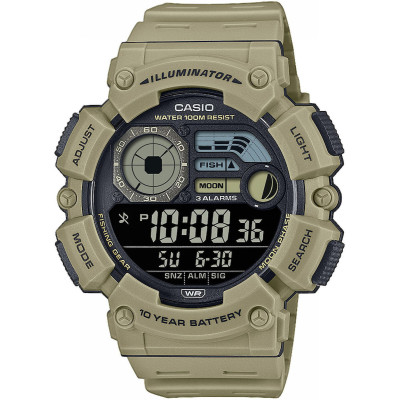 Casio WS-1500H-5BVEF Ανδρικό Ψηφιακό Ρολόι “Fishing Gear” με Ένδειξη Φάσης Σελήνης και Αντοχή 100M
